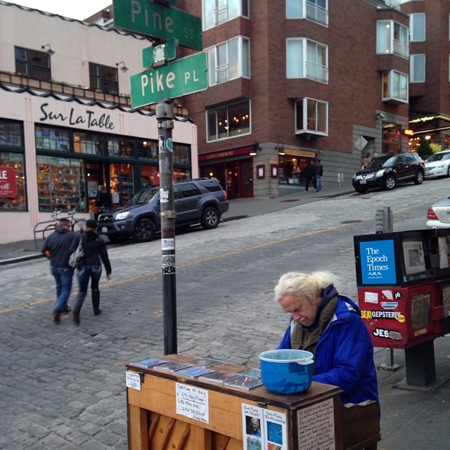 It's not easy being a street busker with an upright piano.
